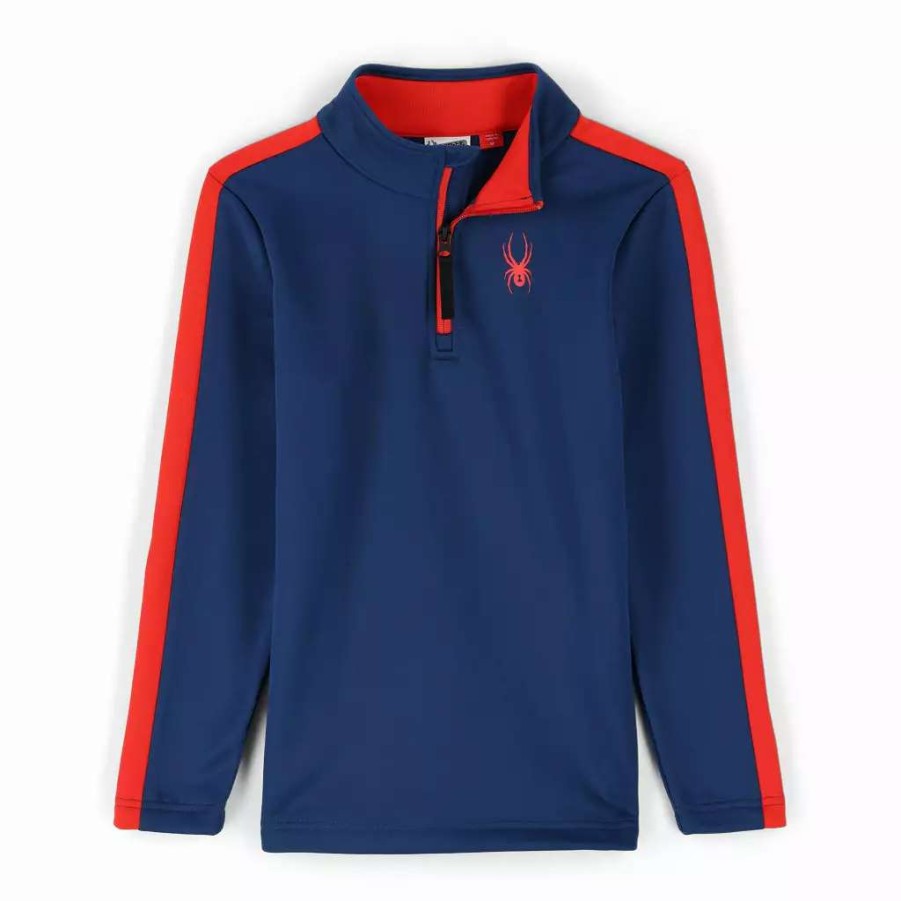 Kids * | Spyder Big Boys Base Half Zip Abyss