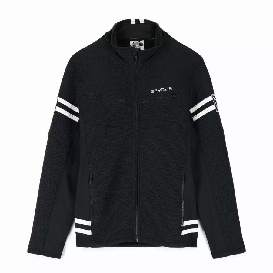 Fleece & Sweaters * | Spyder Mens Wengen Encore Full Zip Black