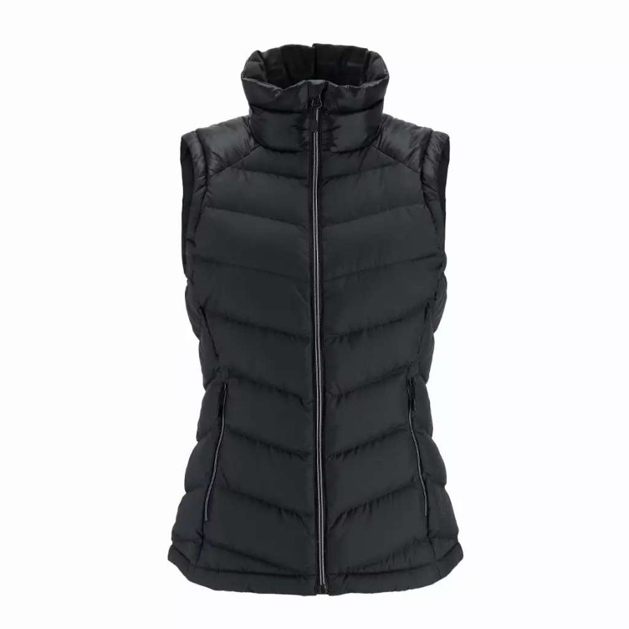 Tops * | Spyder Womens Timeless Vest Black Black