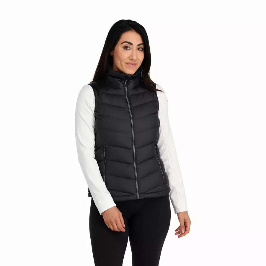 Tops * | Spyder Womens Timeless Vest Black Black