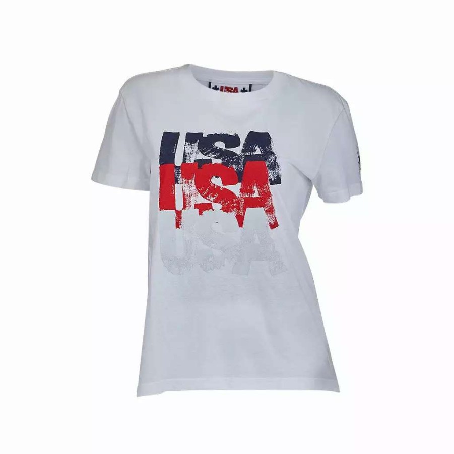 Tops * | Spyder Womens Haze Usa Tee (2021) White