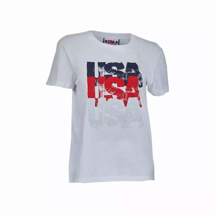 Tops * | Spyder Womens Haze Usa Tee (2021) White