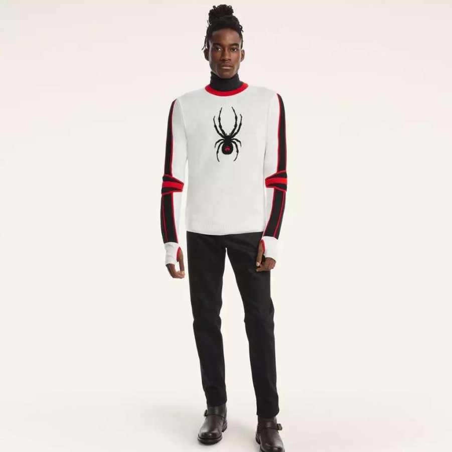 Fleece & Sweaters * | Mens Spyder X Brooks Brothers Crewneck White