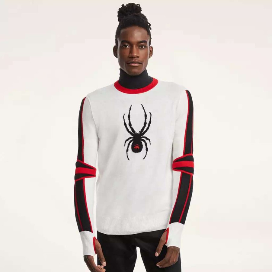 Fleece & Sweaters * | Mens Spyder X Brooks Brothers Crewneck White