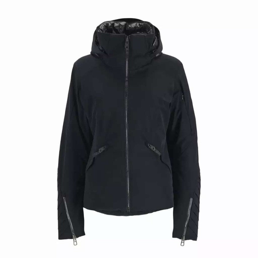 Jackets * | Spyder Womens Pinnacle No Faux Fur Black