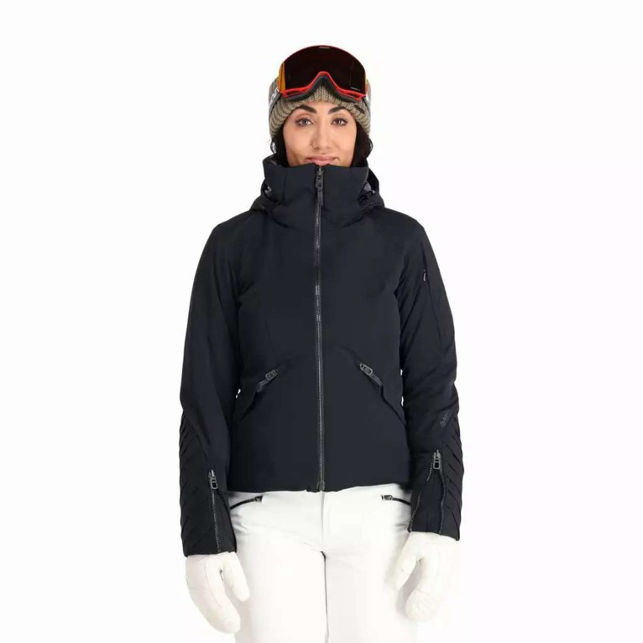 Jackets * | Spyder Womens Pinnacle No Faux Fur Black