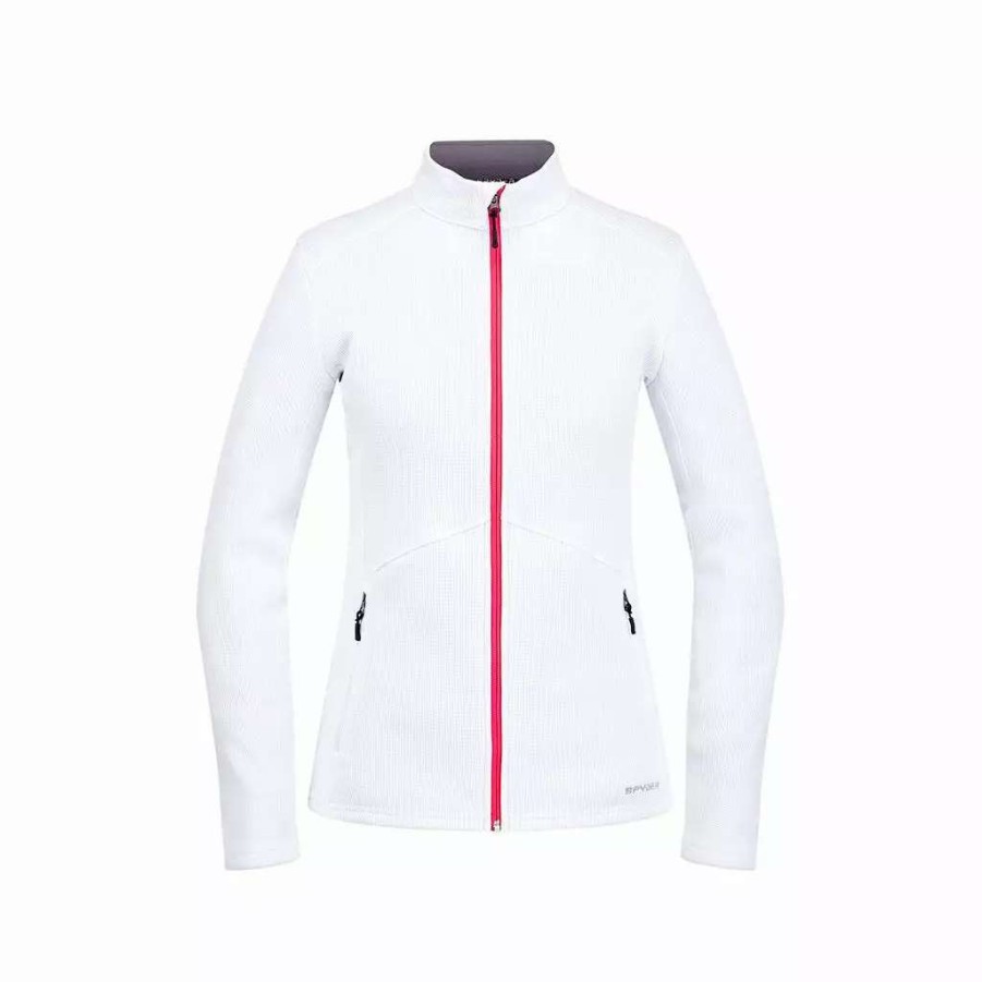 Tops * | Spyder Womens Bandita Full Zip (2021) White