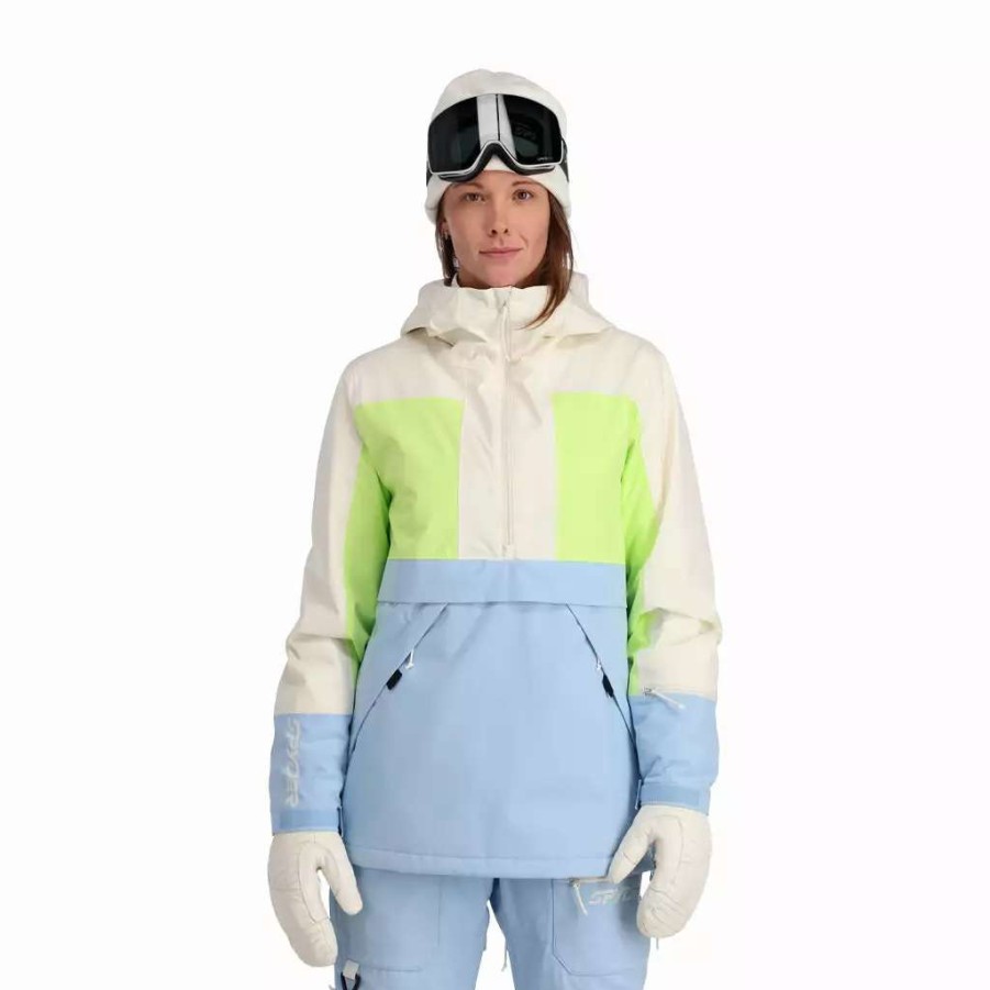 Jackets * | Spyder Womens All Out Powder Blue High Voltage