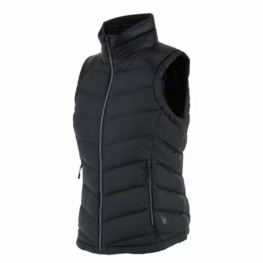 Tops * | Spyder Womens Timeless Vest (2021) Black