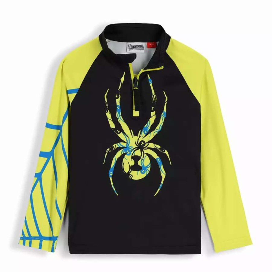 Kids * | Spyder Little Boys Bug Half Zip Black