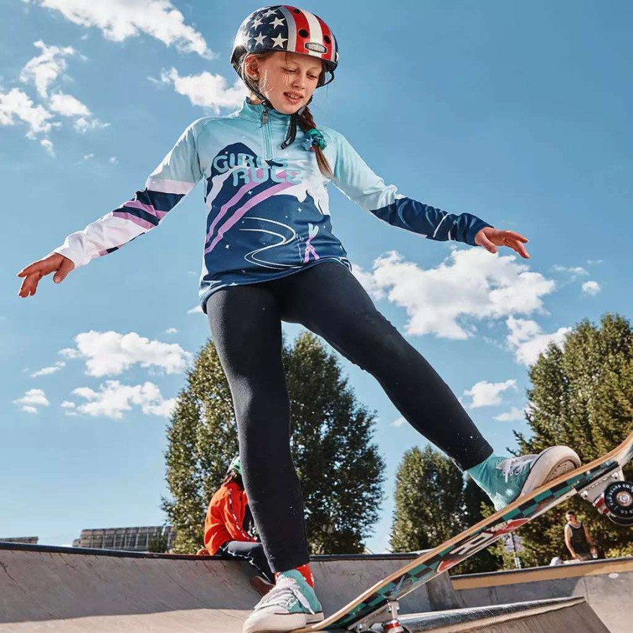 Kids * | Spyder Big Girls Surface Half Zip Abyss