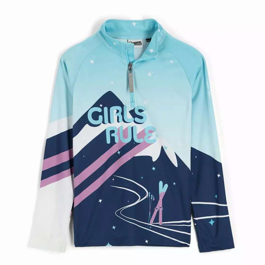 Kids * | Spyder Big Girls Surface Half Zip Abyss