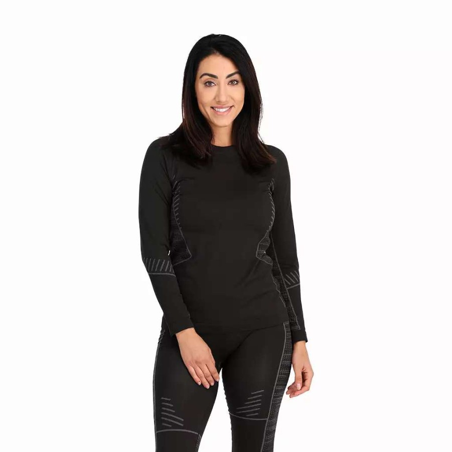 Tops * | Spyder Womens Momentum Top Black