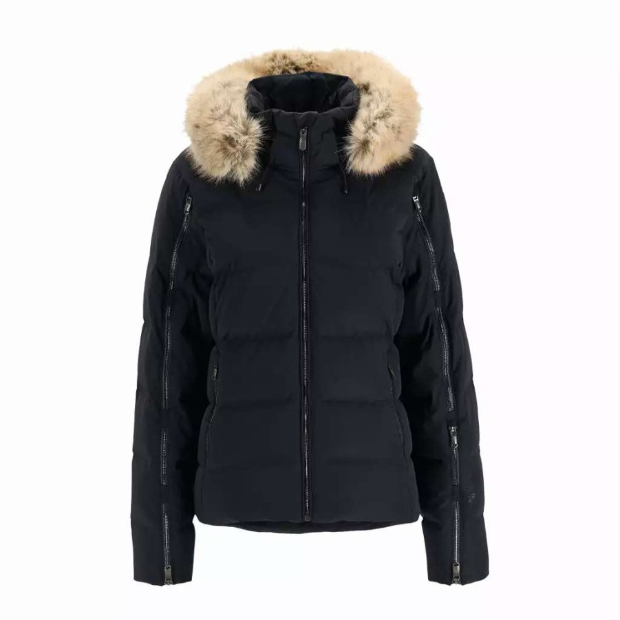 Jackets * | Spyder Womens Falline Faux Fur Black