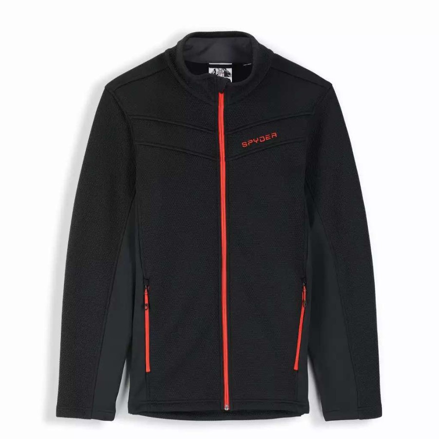 Fleece & Sweaters * | Spyder Mens Encore Full Zip Black