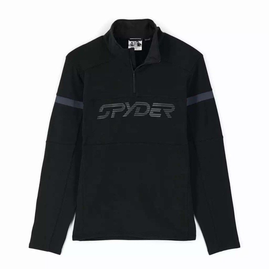 Fleece & Sweaters * | Spyder Mens Speed Half Zip Black