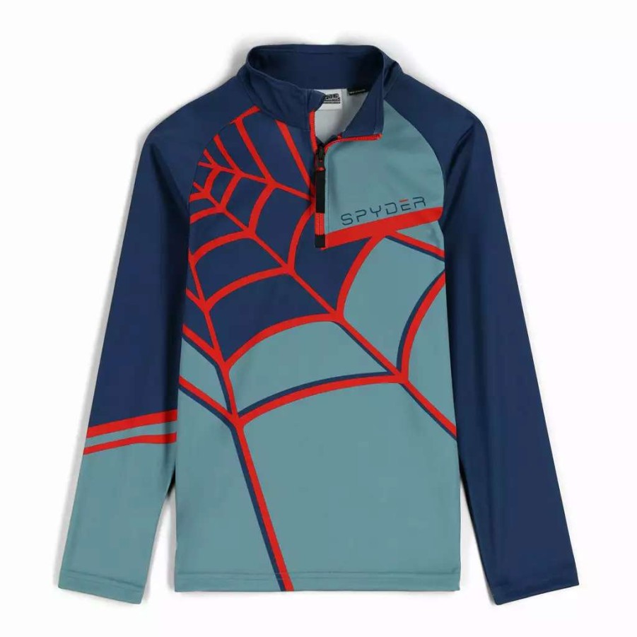 Kids * | Spyder Big Boys Web Half Zip Tundra