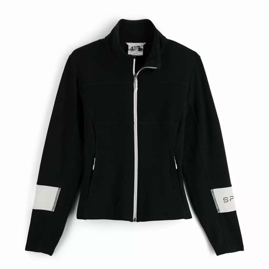 Tops * | Spyder Womens Speed Full Zip Black