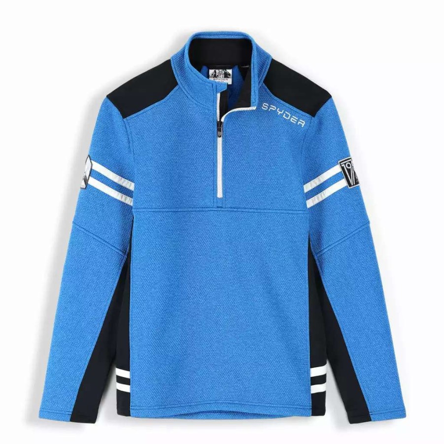 Fleece & Sweaters * | Spyder Mens Wengen Half Zip Collegiate