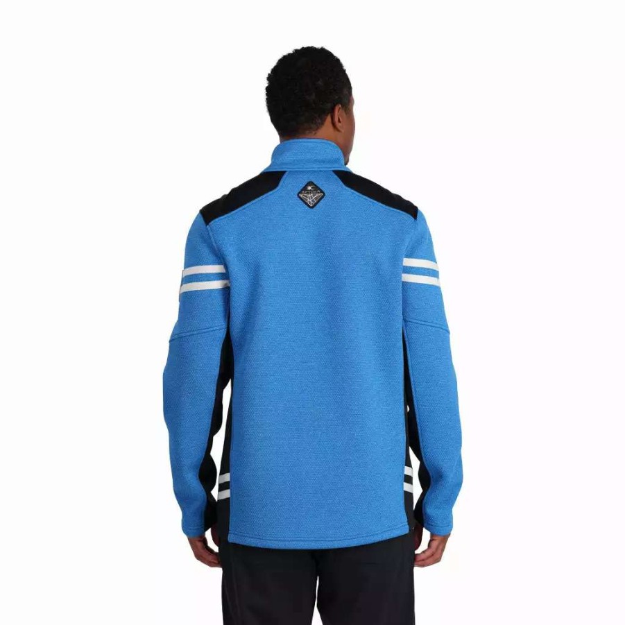 Fleece & Sweaters * | Spyder Mens Wengen Half Zip Collegiate