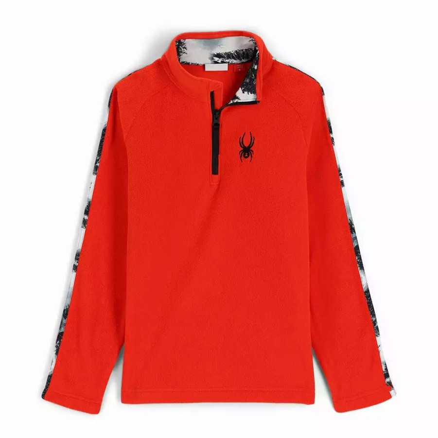 Kids * | Spyder Youth Speed Half Zip Volcano