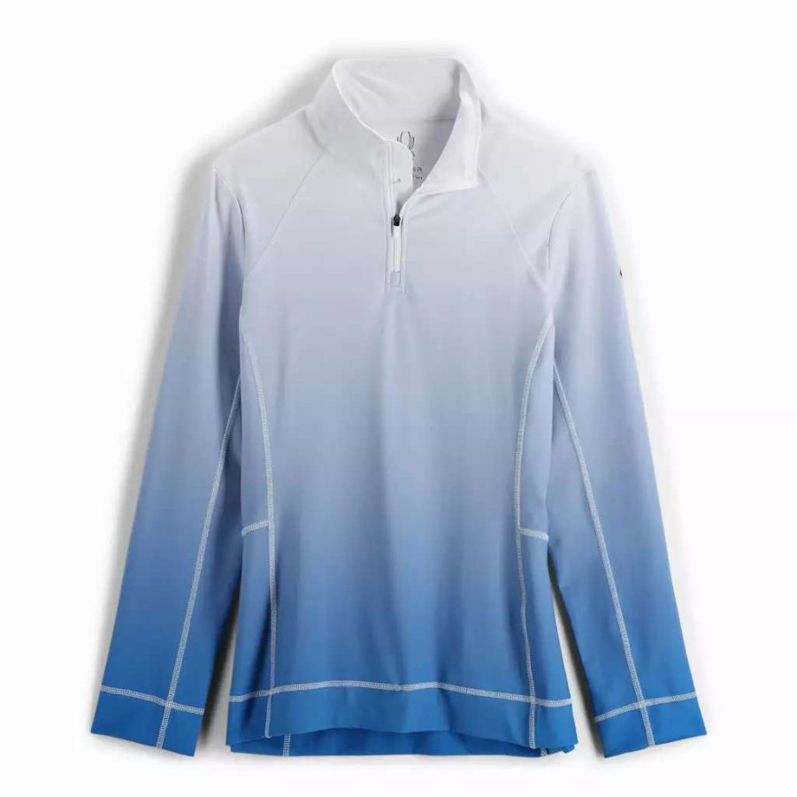 Tops * | Spyder Womens Savona Half Zip Defrost Collegiate