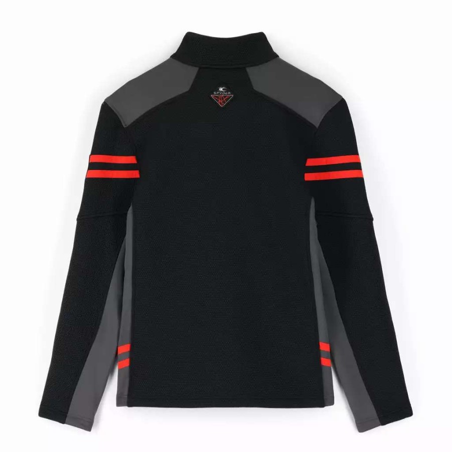 Fleece & Sweaters * | Spyder Mens Wengen Half Zip Black