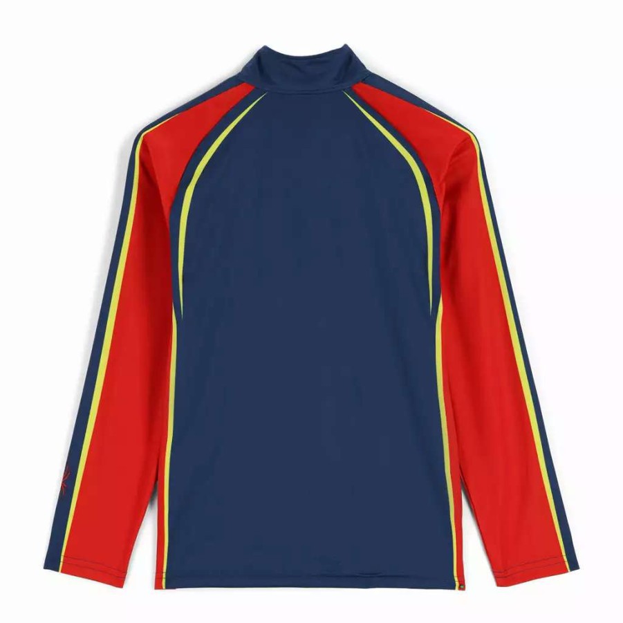 Kids * | Spyder Big Boys Downhill Half Zip Abyss