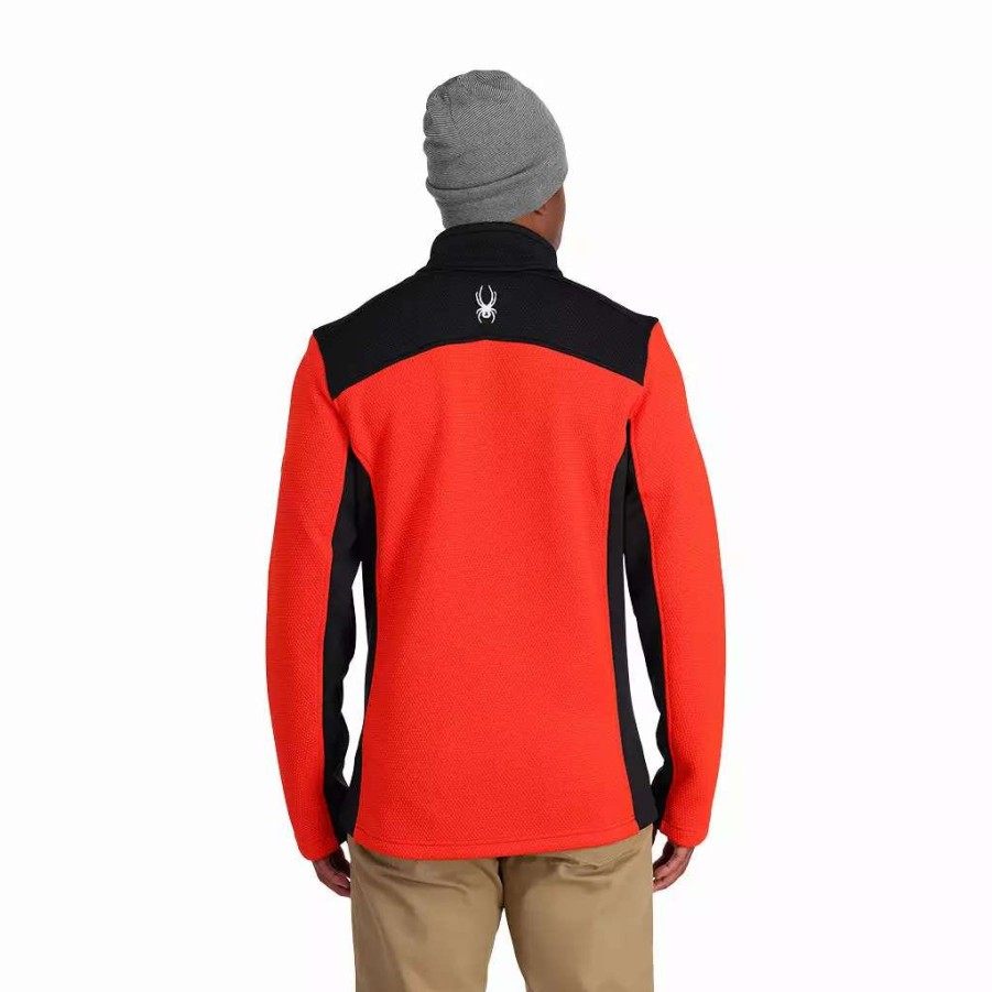 Fleece & Sweaters * | Spyder Mens Encore Full Zip Volcano Black