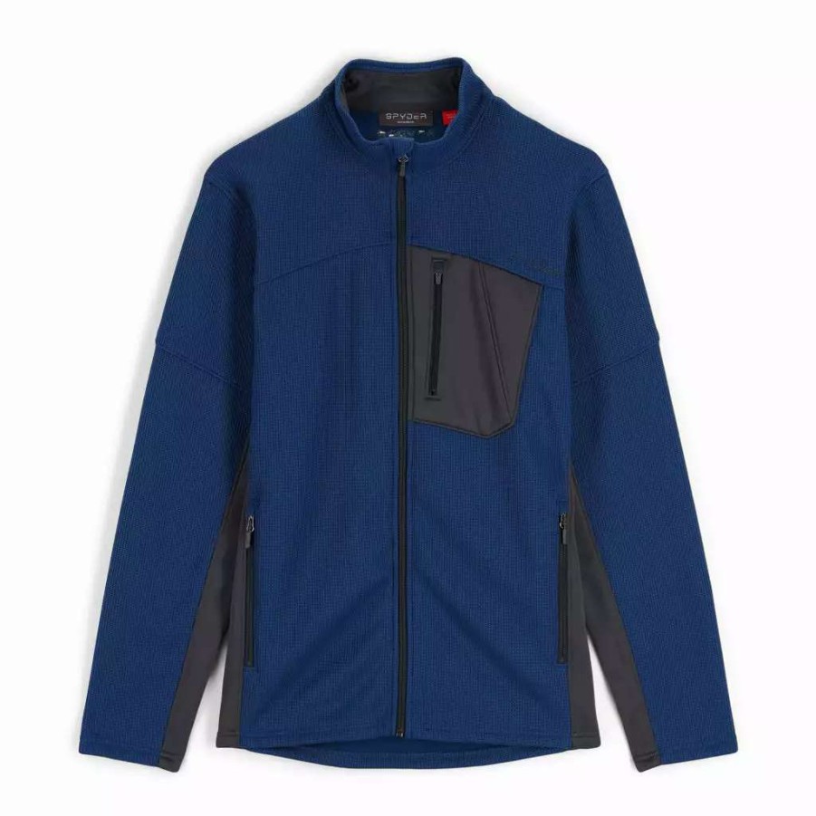 Fleece & Sweaters * | Spyder Mens Bandit Full Zip Abyss