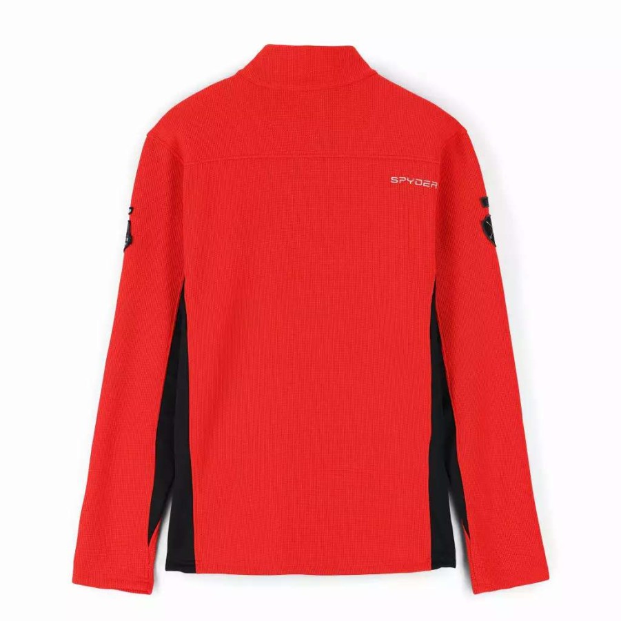 Fleece & Sweaters * | Spyder Mens Bandit Wengen Half Zip Volcano