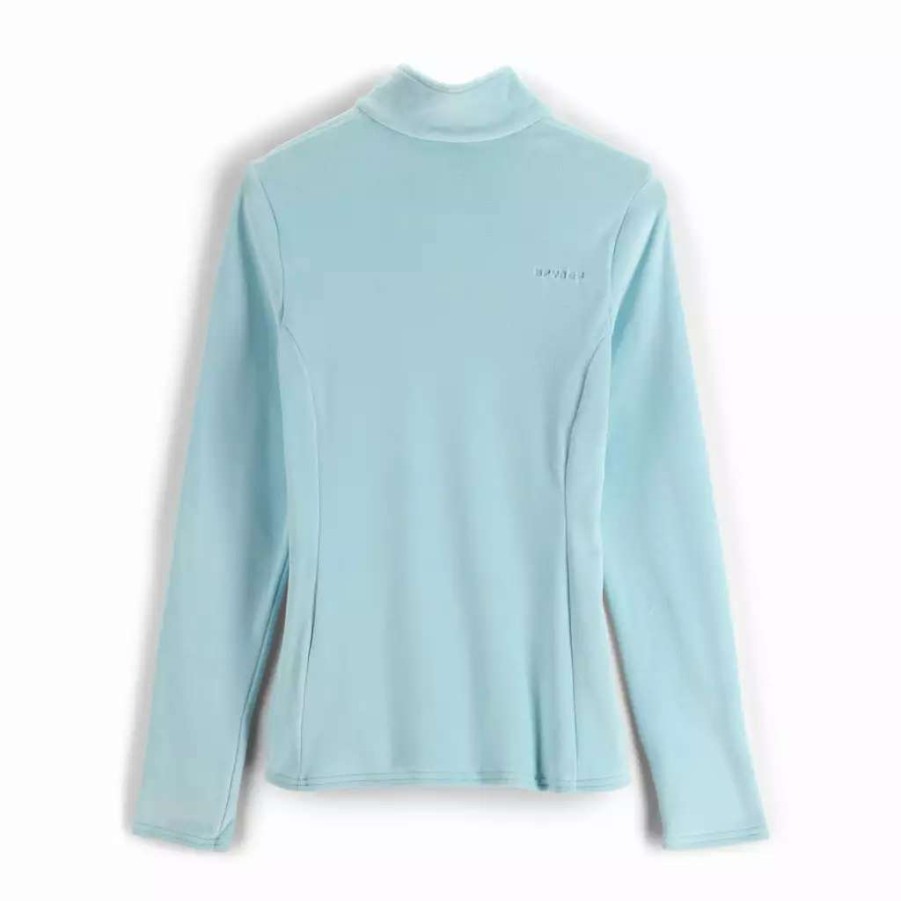 Tops * | Spyder Womens Shimmer Bug Half Zip Frost