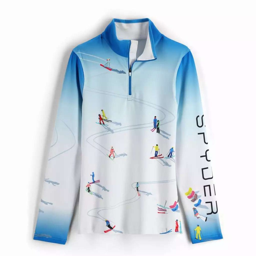 Tops * | Spyder Womens Birds Eye Half Zip Collegiate