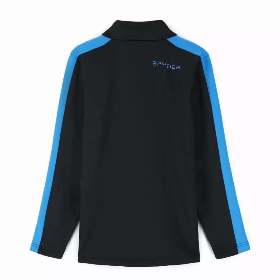 Kids * | Spyder Big Boys Base Half Zip Black