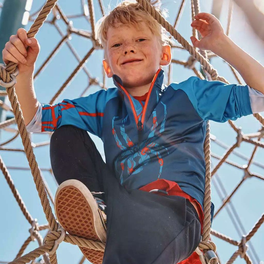 Kids * | Spyder Little Boys Bug Half Zip Abyss