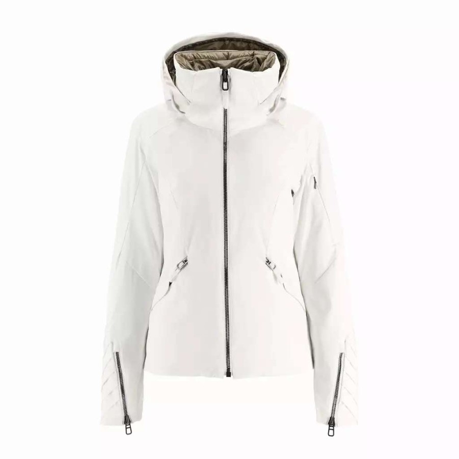 Jackets * | Spyder Womens Pinnacle No Faux Fur White