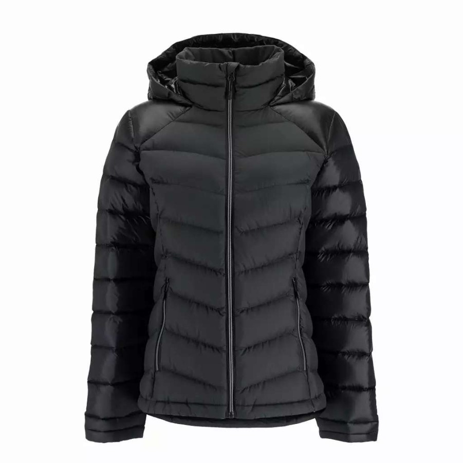 Jackets * | Spyder Womens Timeless Hooded Black Black