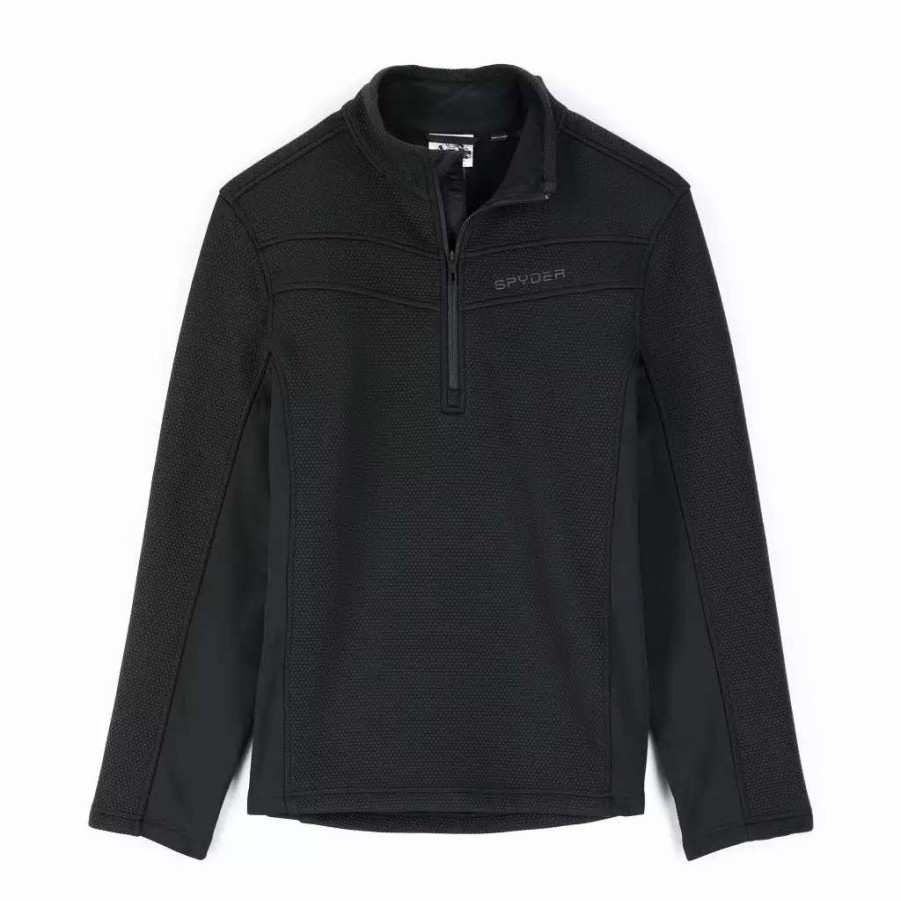 Fleece & Sweaters * | Spyder Mens Encore Half Zip Black