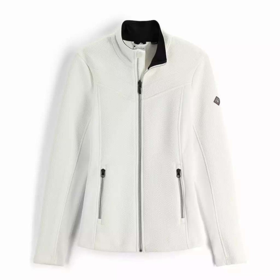 Tops * | Spyder Womens Encore Full Zip White White