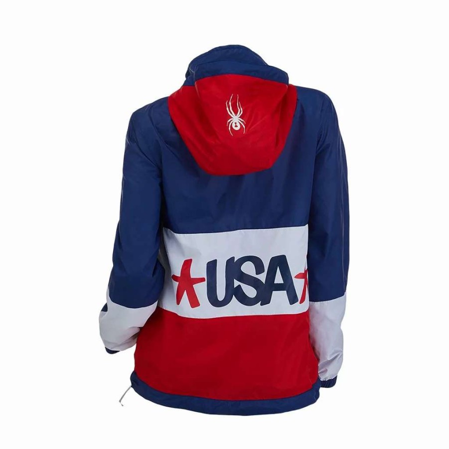 Jackets * | Spyder Womens Haze Usa Windbreaker (2021) National