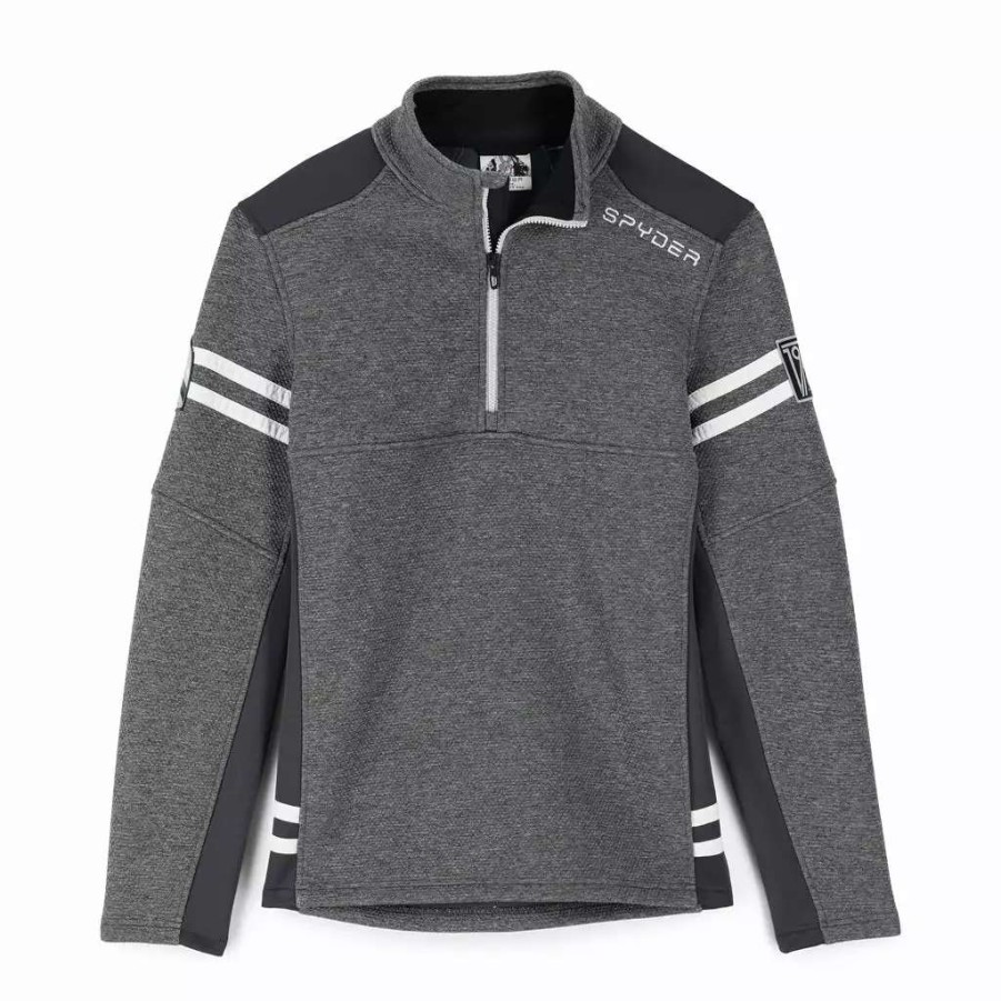 Fleece & Sweaters * | Spyder Mens Wengen Half Zip Ebony