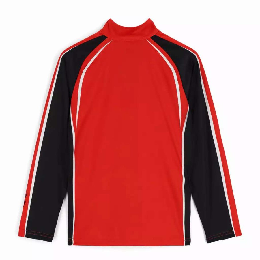 Kids * | Spyder Big Boys Downhill Half Zip Volcano