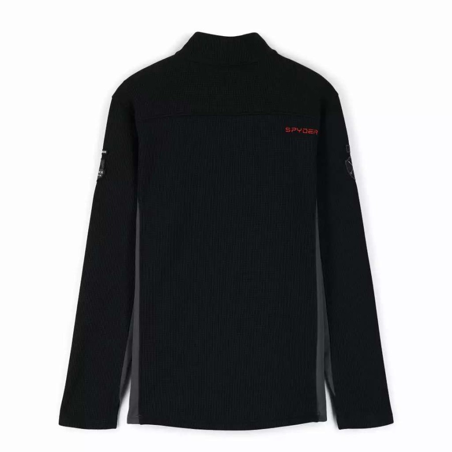 Fleece & Sweaters * | Spyder Mens Bandit Wengen Half Zip Black