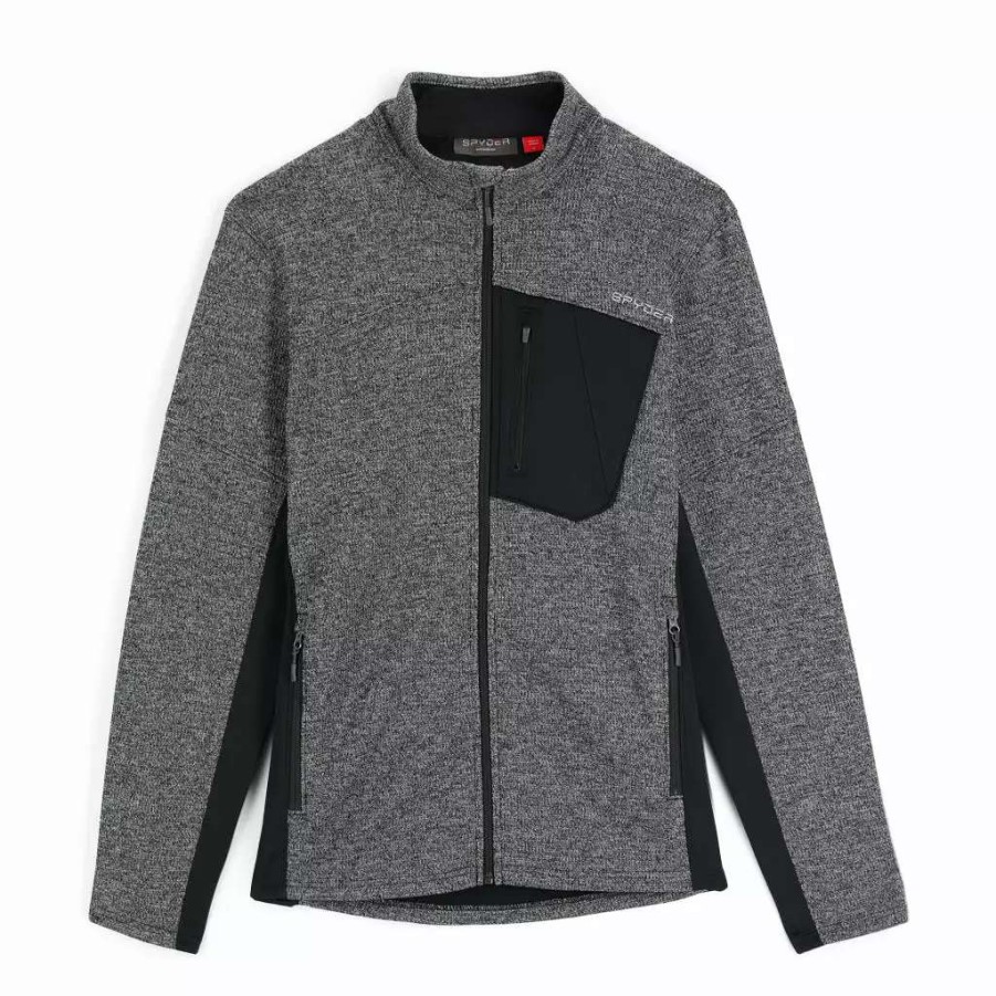 Fleece & Sweaters * | Spyder Mens Bandit Full Zip Oy Black All