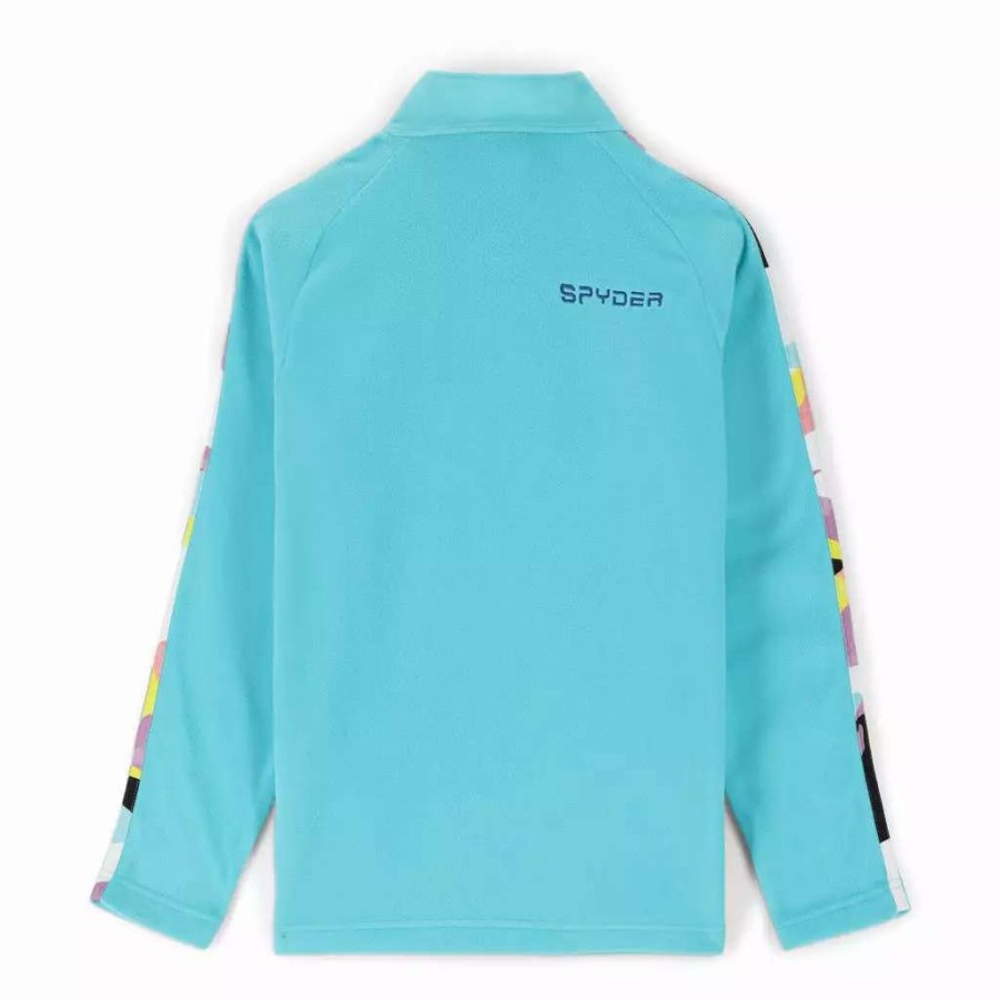 Kids * | Spyder Youth Speed Half Zip Bahama Blue