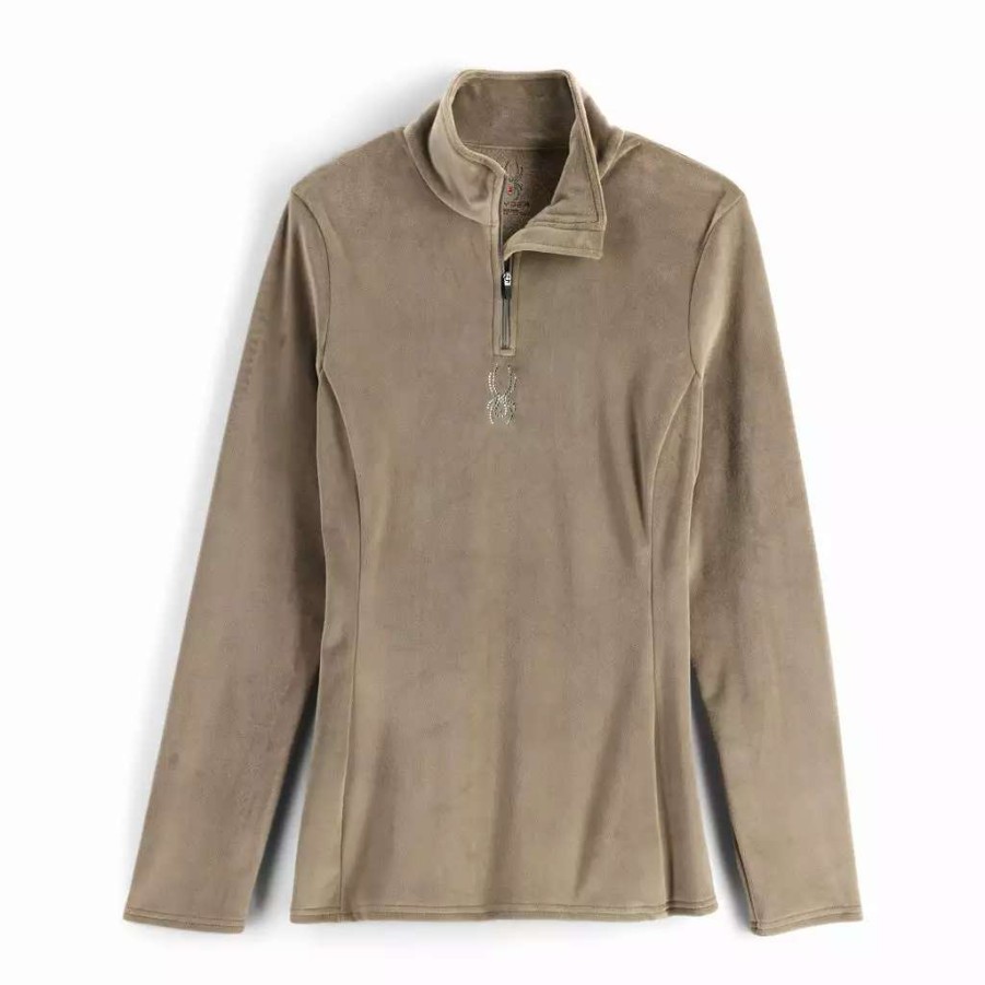 Tops * | Spyder Womens Shimmer Bug Half Zip Cashmere