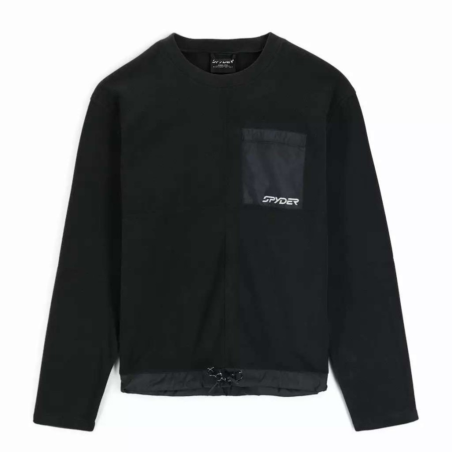 Fleece & Sweaters * | Spyder Mens Lounge Crew Black