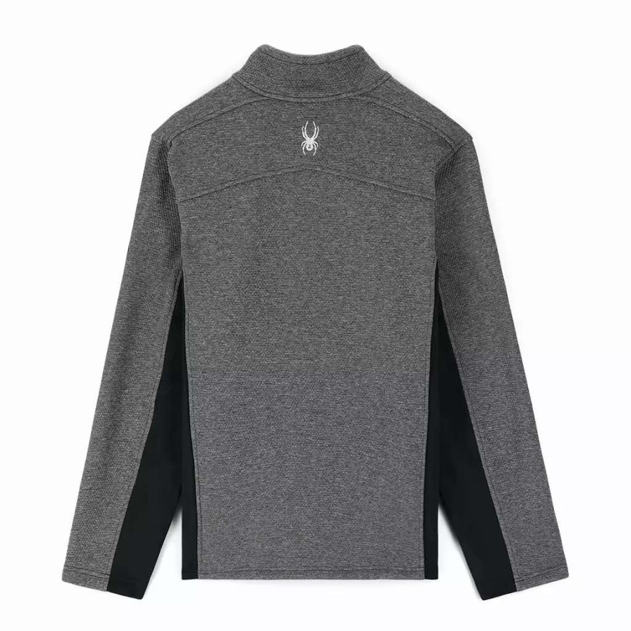 Fleece & Sweaters * | Spyder Mens Encore Half Zip Ebony Black