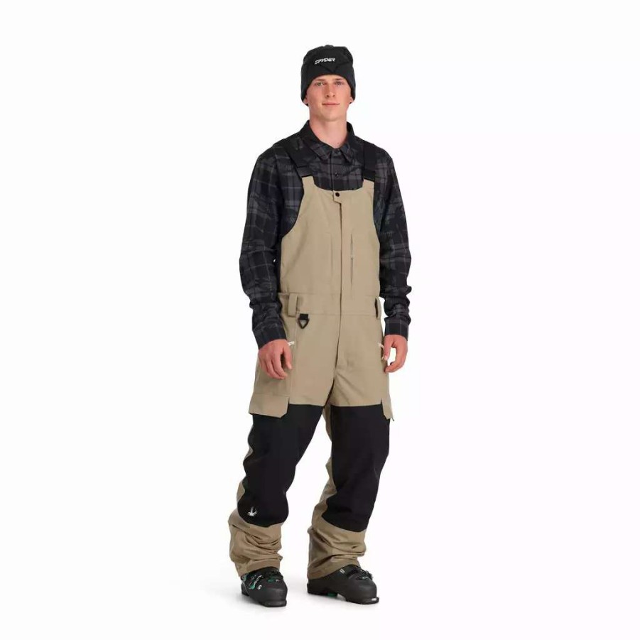 Bottoms * | Spyder Mens Terrain Bib Timber Wolf