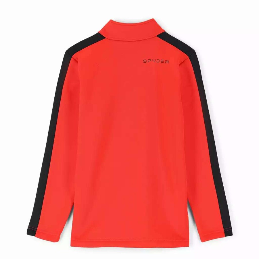 Kids * | Spyder Big Boys Base Half Zip Volcano